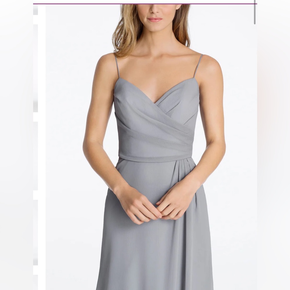 Hayley Paige Occasions Bridesmaid Dress - 5603 Platinum Color - Picture 3 of 6